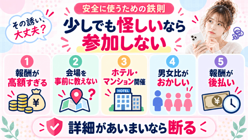 怪しいギャラ飲みには参加しない