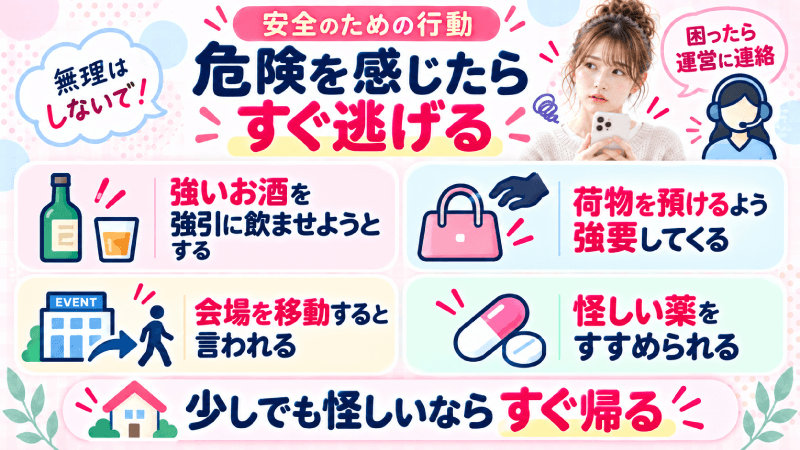 危険を感じたら逃げる